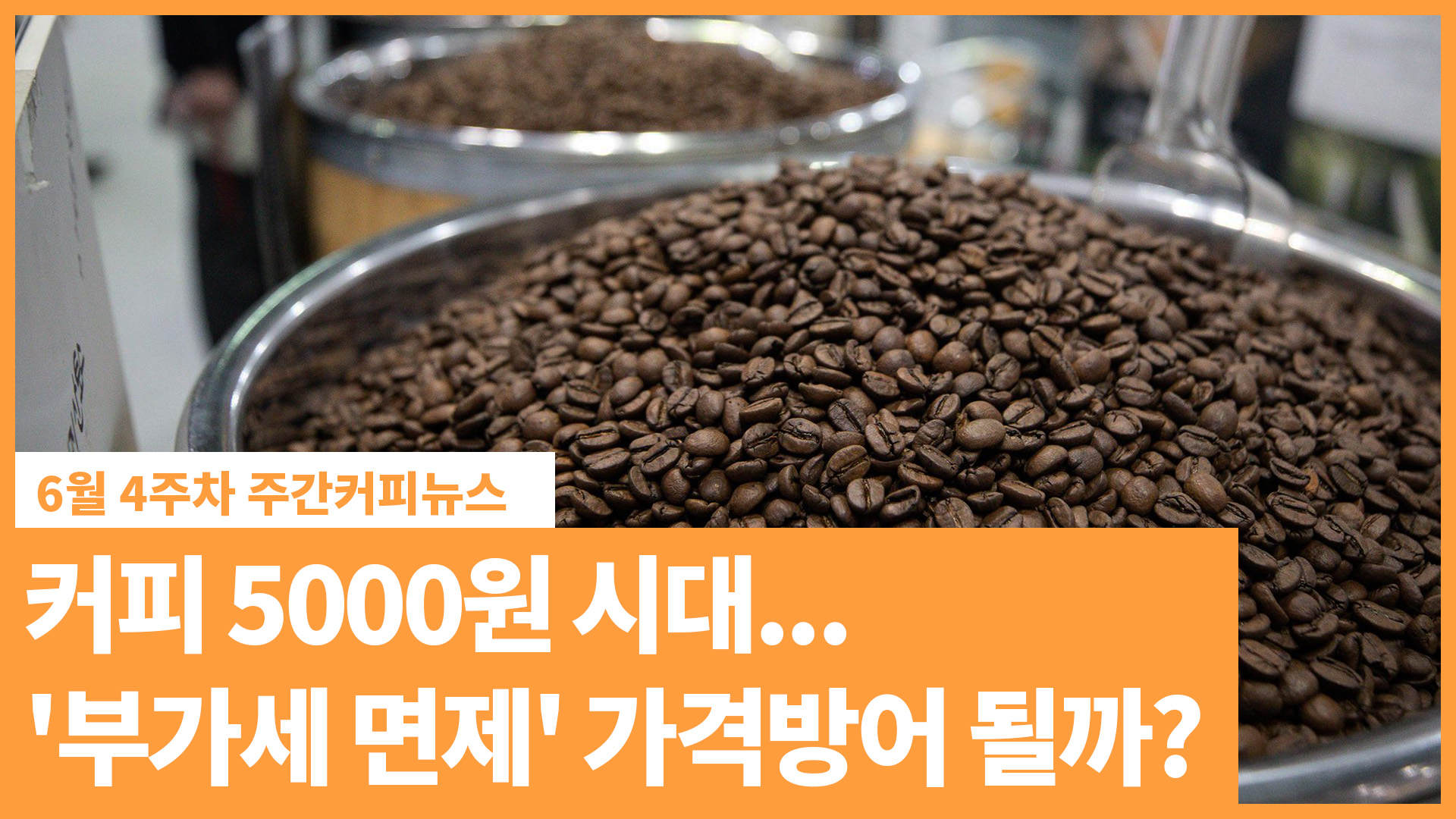커피 5000원 시대... '생두 부가세 면제'로 가격방어 될까? | 6월 4주차 주간커피뉴스